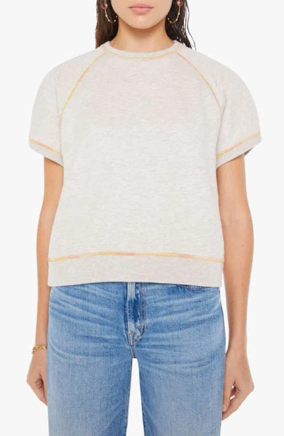 MOTHER THE TUCKED AWAY CONTRAST STITCH T-SHIRT