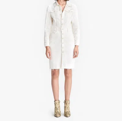 Pre-owned Mother The Cover Up Knee Fray / Cream Puffs In White