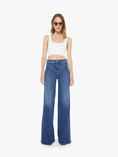 Mother The Criss Cross Roller Heel Prized Possession Pants In Blue