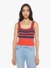 Mother The Crochet Tank Top Try Outs In Red