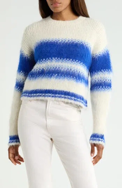 Mother The Crop Jumper Crewneck Sweater In Blurred Lines