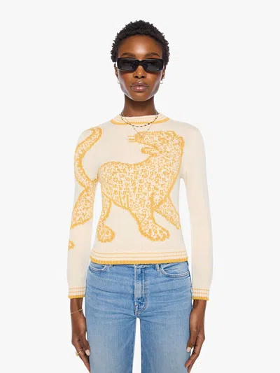 Mother The Crop Jumper Shirt In Ivory - Size X-small
