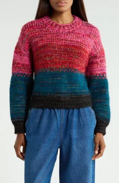 Mother The Crop Pullover Sweater In Dusk To Dawn