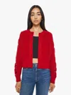 Mother The Crop Rib Cardigan Piece Of The Puzzle Sweater In Multi