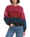 Mother The Crop Pullover Sweater In Red