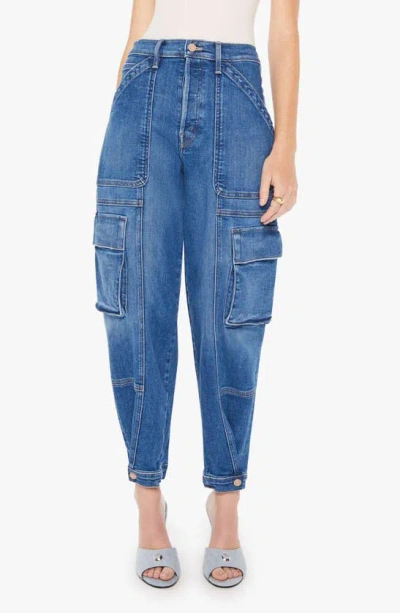 Mother The Curbside Barrel Cargo Pants In Opposites Attract