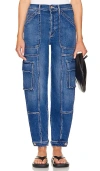 Mother The Curbside Barrel Cargo Pants In 黑色撞色