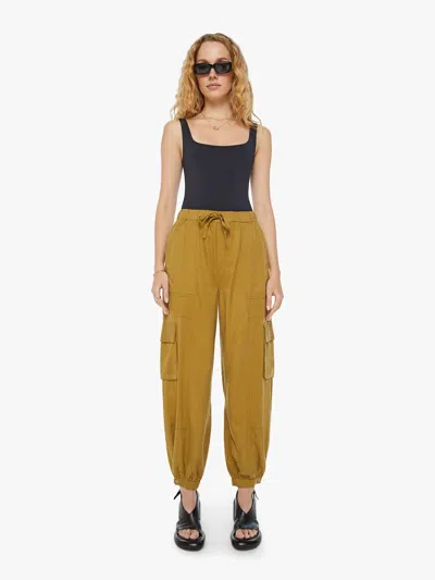 Mother The Curbside Cargo Quickie Cinch Bronze Mist Pants In Yellow
