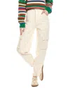 Mother The Curbside Flood Eggnog Cargo Jean In White