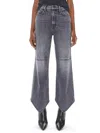 Mother The Dagger Flood High-waist Denim Jeans In Multi