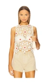 Mother The Daisy Shell Sleeveless Top In Bunched Together