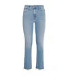 Mother Dazzler Ankle Fray Straight Leg Jeans In Blue