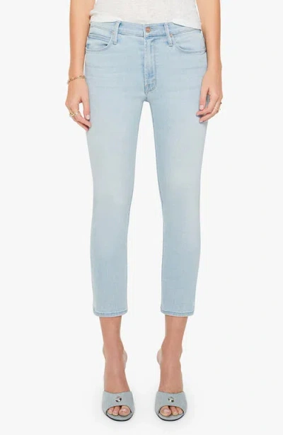Mother Mid Rise Rambler Zip Ankle Jeans In Pretty Please In Blue