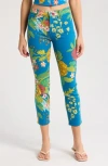 Mother The Mid Rise Dazzler Cropped Jeans In Late Bloomer In Late Bloomer