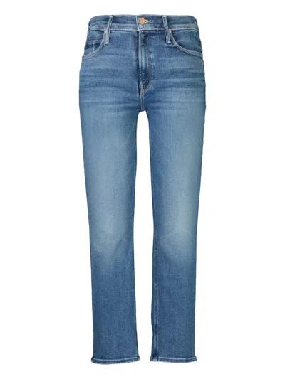 Mother The Dazzler Cropped Jeans In Blue