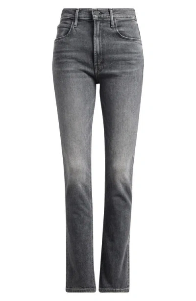 Mother The Dazzler Hover Straight Leg Jeans In Gray