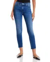 Mother The Mid Rise Dazzler Ankle Fray Riding The Cliffside Jeans In Nothing Between Us