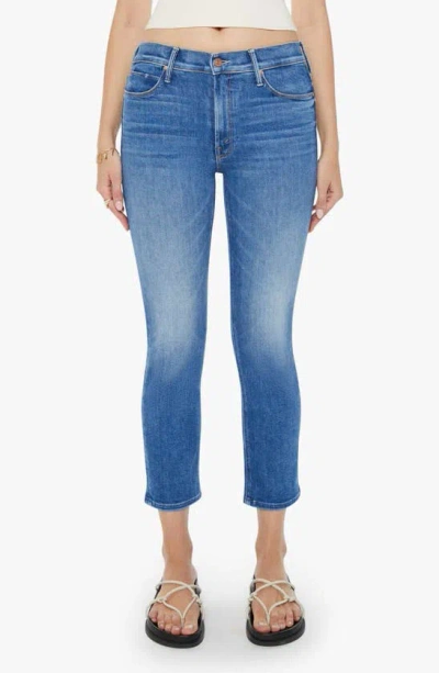 MOTHER THE DAZZLER MID RISE ANKLE STRAIGHT LEG JEANS