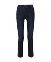 Mother The Dazzler Middle Waist Straight Tube Jeans In Black