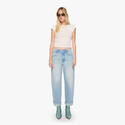 Mother The Delinquent Ankle Cuff Out Of This World Jeans In Blue
