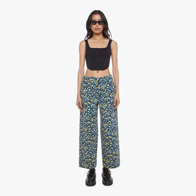 Mother The Delinquent Ankle Put On Spot Jeans In Blue