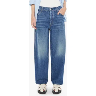 Mother The Delinquent Ankle Wide Leg Jeans In Blue