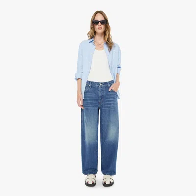 Mother The Delinquent Button Ankle Run With It Jeans In Blue