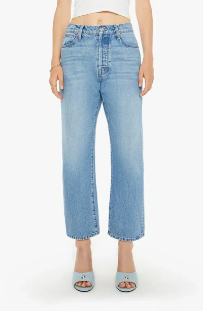 Mother The Ditcher Crop Straight Leg Jeans In Leap At The Chance