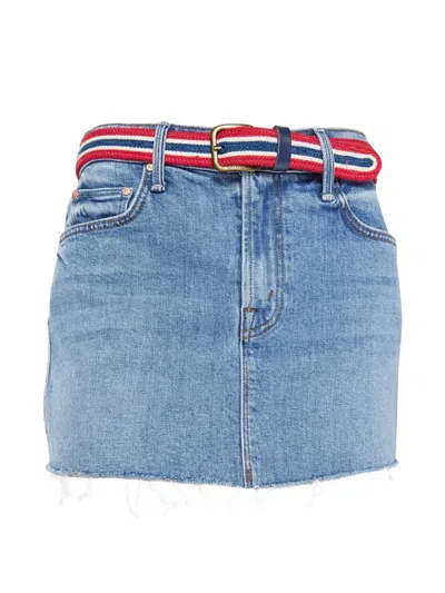 Mother The Ditcher Frayed Mini Skirt In Multi