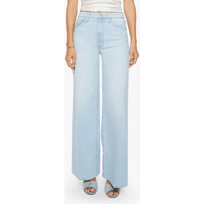 Mother Womens Shaken Not Stirred Ditcher Roller Zip Skimp Denim Jeans In Blue