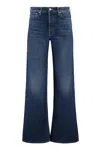 Mother The Hustler Roller Ankle High-rise Wide-leg Jeans In Blue