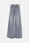 Mother The Ditcher Roller Sneak Jeans In Gray