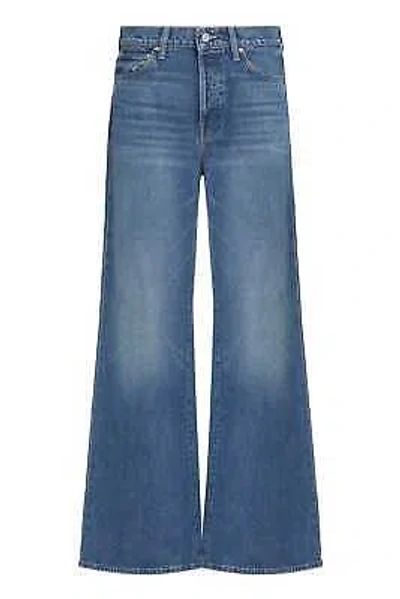 Pre-owned Mother The Ditcher Roller Sneak Jeans In Blue