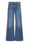 Mother The Ditcher Roller Sneak High Waist Wide Leg Jeans In Denim
