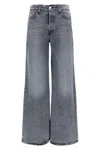 Mother Grey Stretch Denim The Ditcher Jeans In Multi