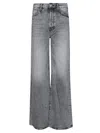 Mother The Ditcher Roller Sneak Jeans In Gray