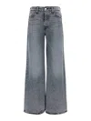 Mother The Ditcher Roller Sneak Jeans In Gray