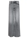 Mother The Ditcher Roller Sneak Jeans In Gray