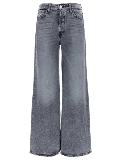 Mother The Ditcher Roller Sneak Jeans In Gray