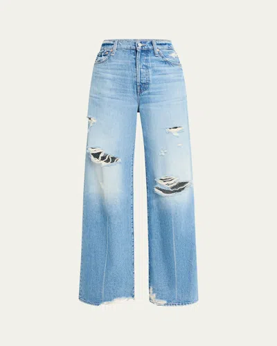 Mother The Ditcher Roller Sneak Jeans In Iykyk