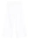 Mother The Ditcher Roller Wide-leg Cotton Jeans In White