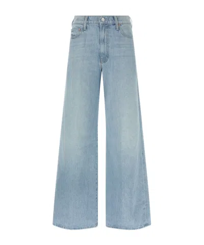 Mother The Ditcher Roller Wide-leg Jeans In Blue