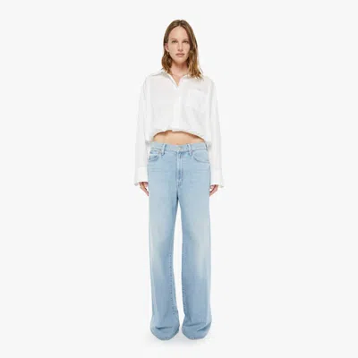 Mother The Ditcher Roller Zip Skimp Few & Far Between Jeans In Light Blue - Size 34