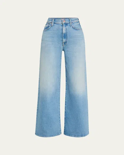 Mother The Ditcher Roller Zip Sneak Flared Jeans In Can You Dig It