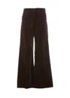 Mother 'ditcher' Brown Five Pockets Jeans With Wide Leg In Brown