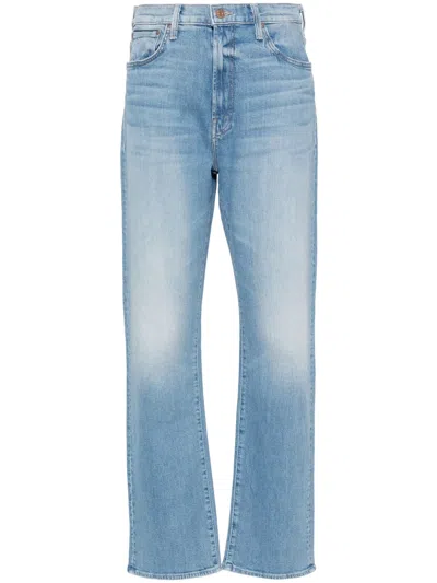 Mother The Ditcher Straight Jeans In Blue