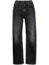 Mother The Patch Pocket Twister Sneak Jeans In Black