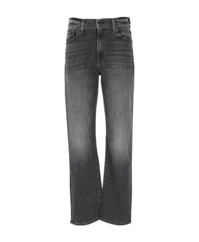 Mother The Ditcher Straight-leg Jeans In Gray