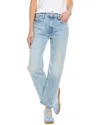 Mother The Ditcher Zip Ankle Light As A Feather Straight Jean In Blue