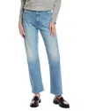 Mother The Ditcher Zip Flood Love On The Beat Straight Leg Jean In Blue